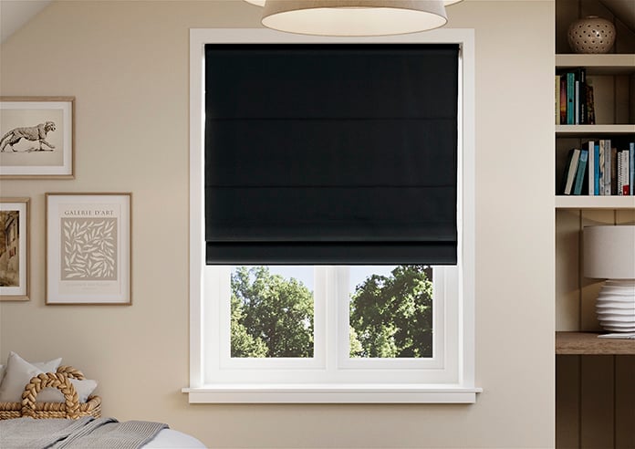 Astoria, Black Ink - Twist&Fit Roman Blind - Image 3